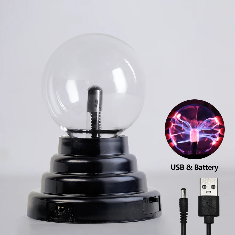 🔮 Magic Crystal Plasma Ball Lamp - Decorative Plasma Lamp | 3D Electric Effect | Atmospheric Night Light
