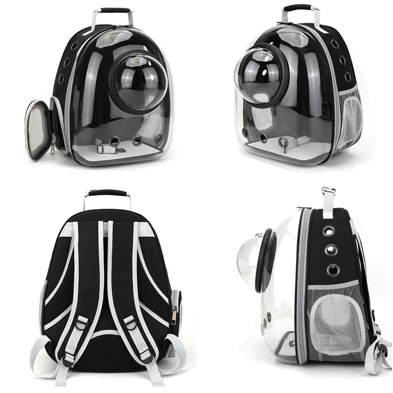🐾 Crystal-Clear Pet Travel Backpack – Transparent Air-Flow Carrier 🎒✨