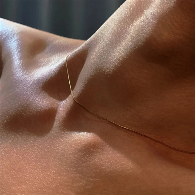 ✨ Minimalist Unisex Stainless Steel Chain Necklace – Gold & Silver 💫