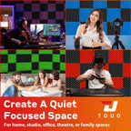 Premium Acoustic Foam Panels 🎙️🔇 | High-Density Soundproof Wall Tiles | Studio, Gaming, Podcast, Home Setup