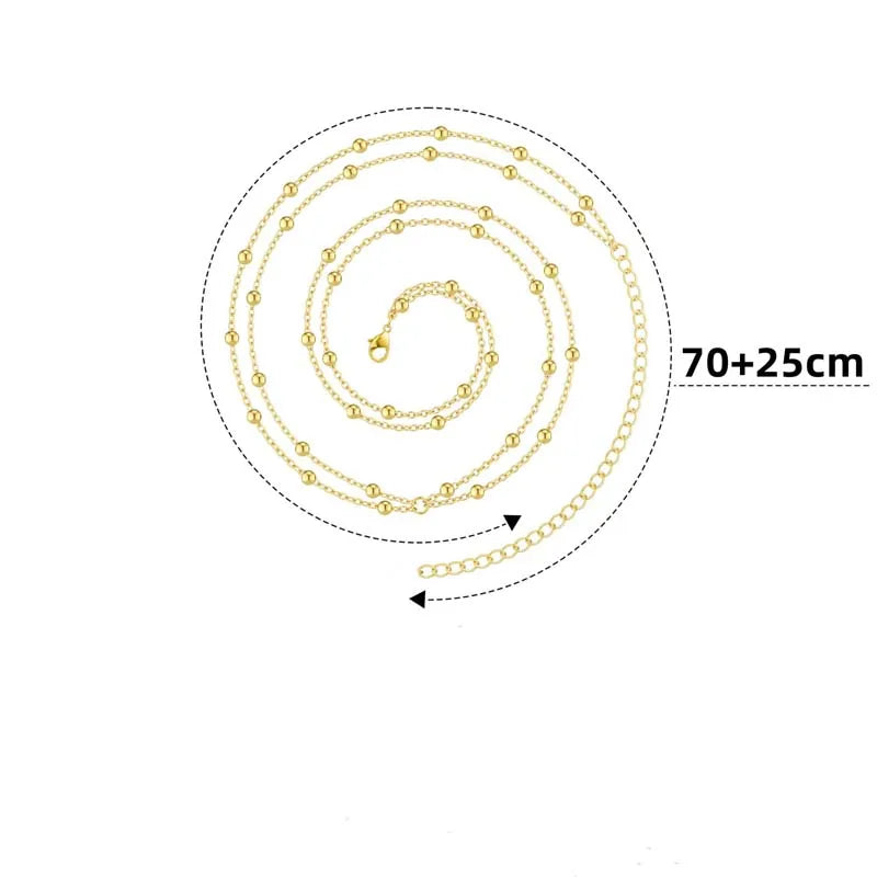 🌟 Double-Layer Beaded Waist Chain for Women ✨💖