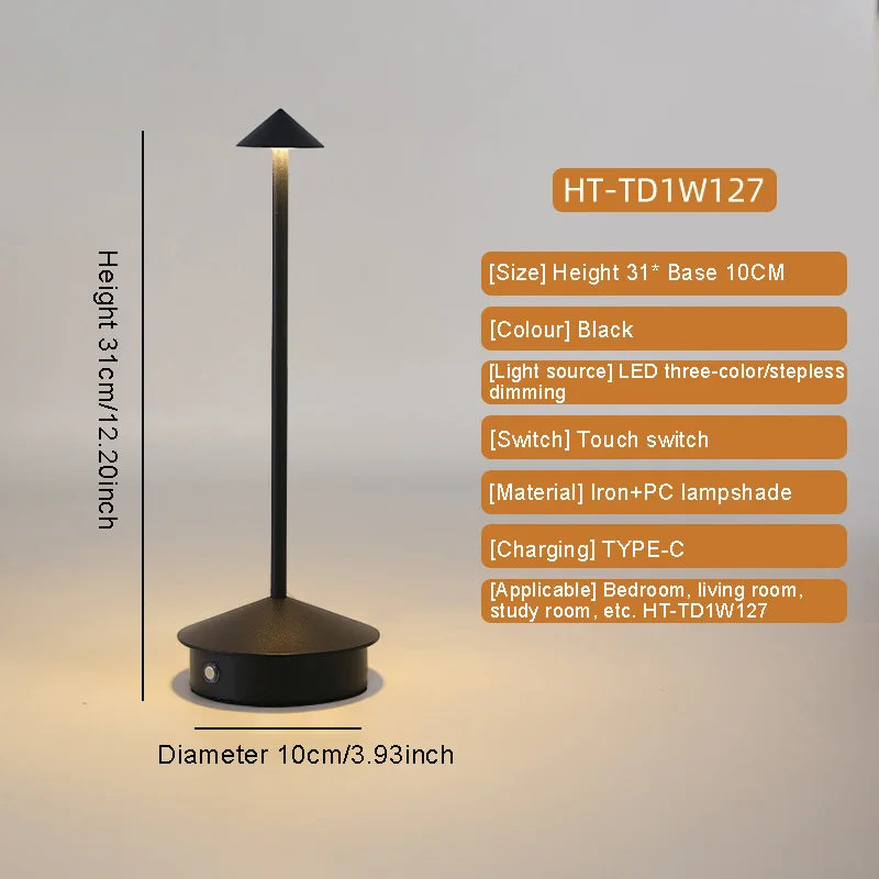 Creative Touch LED Table Lamp – Rechargeable Table Lamp 🌙✨