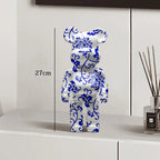 🧸✨ Graffiti Bear Resin Statue – 27cm Artistic Decor Figurine