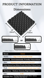 Premium Acoustic Foam Panels 🎙️🔇 | High-Density Soundproof Wall Tiles | Studio, Gaming, Podcast, Home Setup