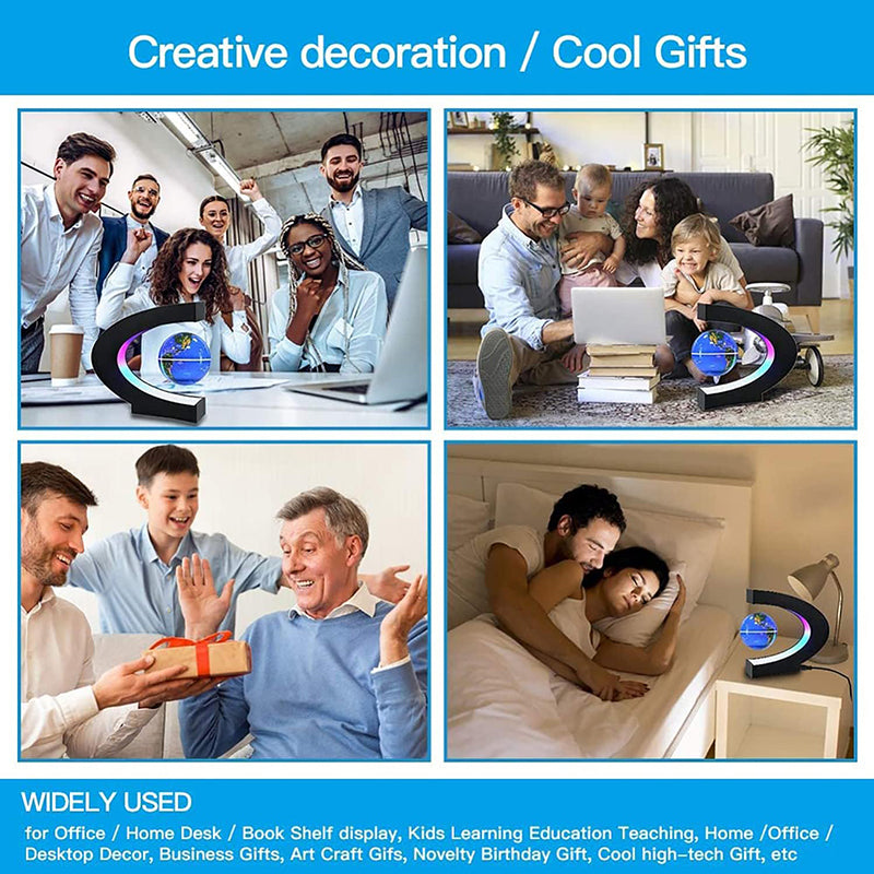 🌍 LED Floating Globe with Magnetic Levitation - Decorative Anti-gravity Lamp