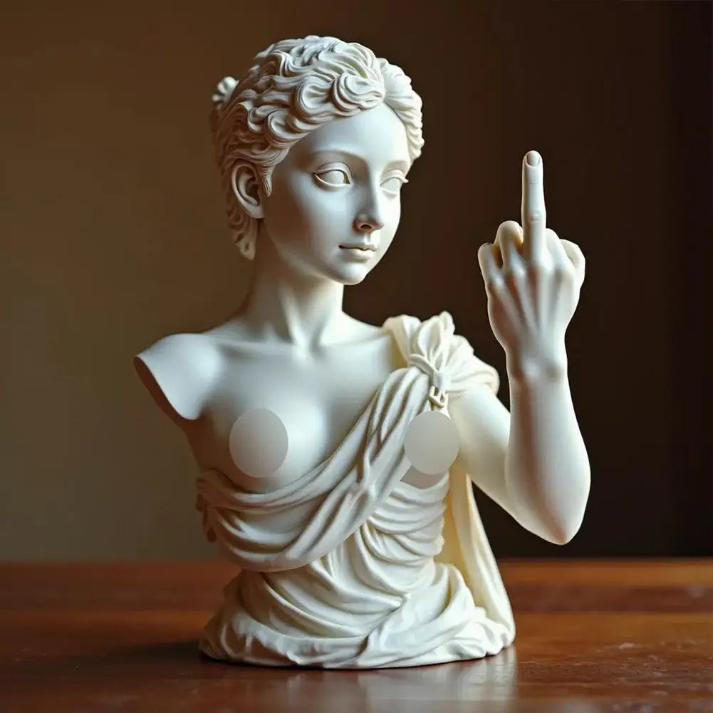 🖕🔥 “Bold Attitude Resin Figurine – Middle Finger Statement Statue”