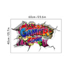 🔥 3D Gamer Wall Stickers – Broken Wall Effect 🎮✨