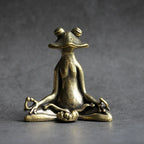 🐸✨ Zen Animal Brass Statues – Meditation Frog & Kung Fu Turtle Collection