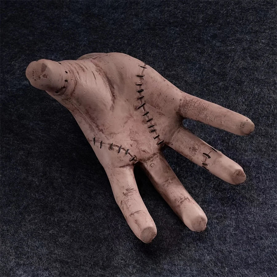 🖤🕷️ “Wednesday’s Thing” Realistic Hand Replica – Creepy Home Décor Prop 🖐️✨