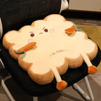 Soft Toast Cushion for Chair 🍞✨ | Comfortable, Cute and Washable - Happy or Angry Version