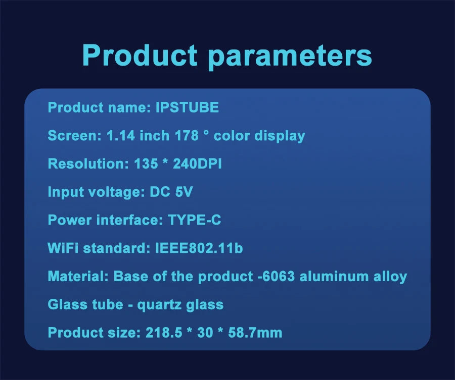 Nixie Tube LED Clock IPS — Retro-Future RGB Table Lamp 🕰️✨