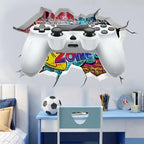 🔥 3D Gamer Wall Stickers – Broken Wall Effect 🎮✨