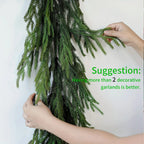 🎄✨ Artificial Pine Christmas Garland – Festive Holiday Door & Wall Décor