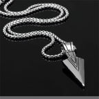 🔱 Arrowhead Pendant Necklace – Bold Steel Statement for Men & Women