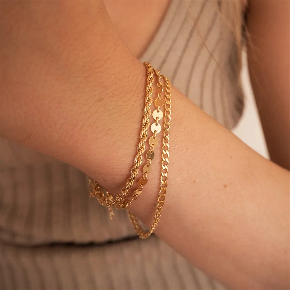✨ Golden Minimalist Women’s Bracelets – Multiple Styles 🌟