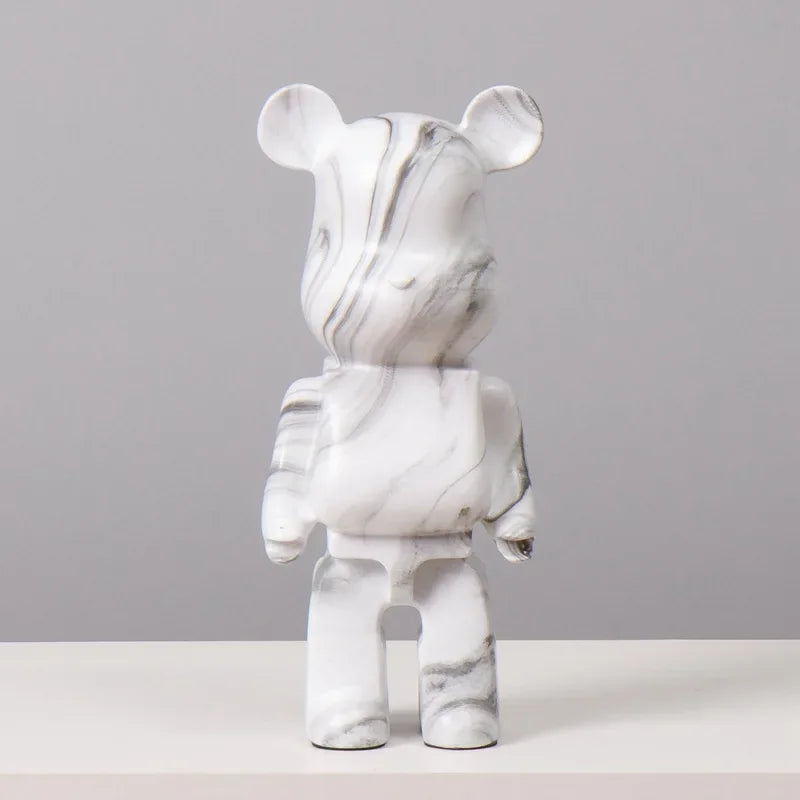 🧸✨ Graffiti Bear Resin Statue – 27cm Artistic Decor Figurine