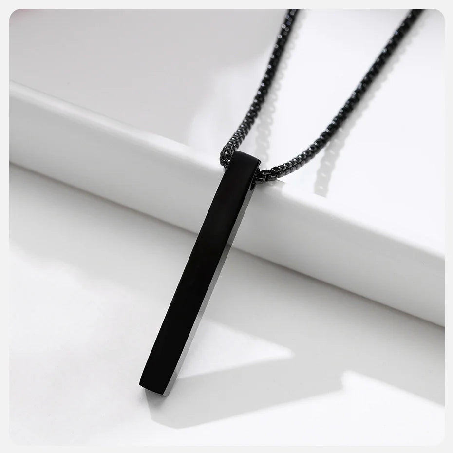 ✨ Minimalist Long Bar Pendant Necklace – Unisex Elegance ✨
