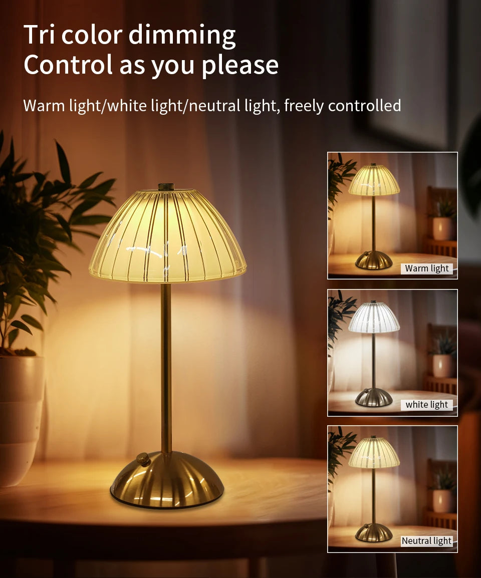 LED Touch Table Lamp – Rechargeable & Dimmable Table Lamp ✨