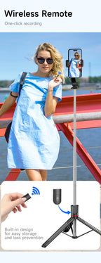 F15 68” Tripod & Selfie Stick with Wireless Remote – 360° Rotation Phone Stand for TikTok, Vlogging & Photography 📱🎬