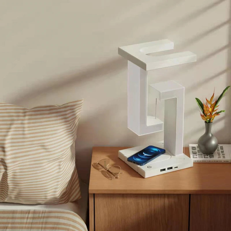 🌙 Wireless Floating LED Lamp + 10W Wireless Charger