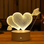 💡 3D Visual Illusion Night Light – LED Desk Lamp