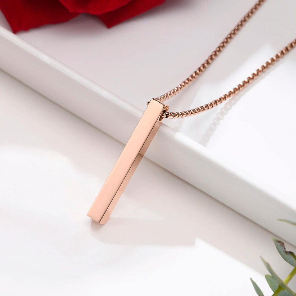 ✨ Minimalist Long Bar Pendant Necklace – Unisex Elegance ✨