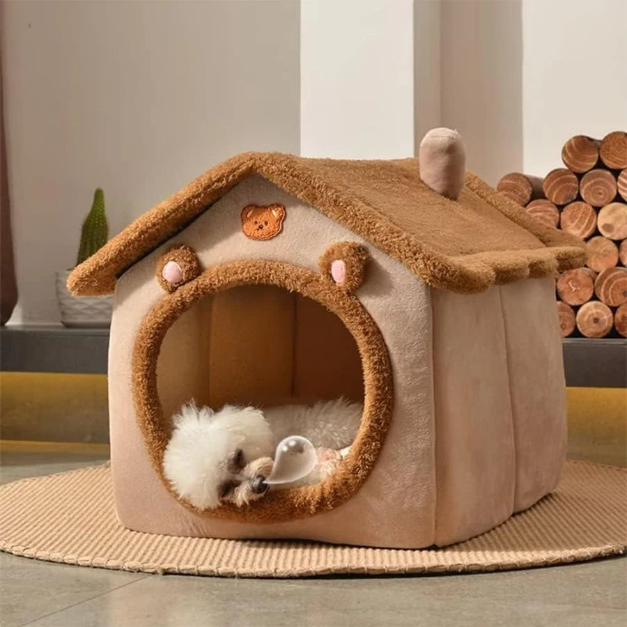 🏡 Cozy Pet House – Warm & Cute Small Animal Cabin 🐶🐱✨