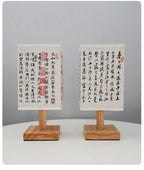 Chinese Style Bedside Lamp 🏮✨ - Dimmable Night Light with Fabric Lampshade