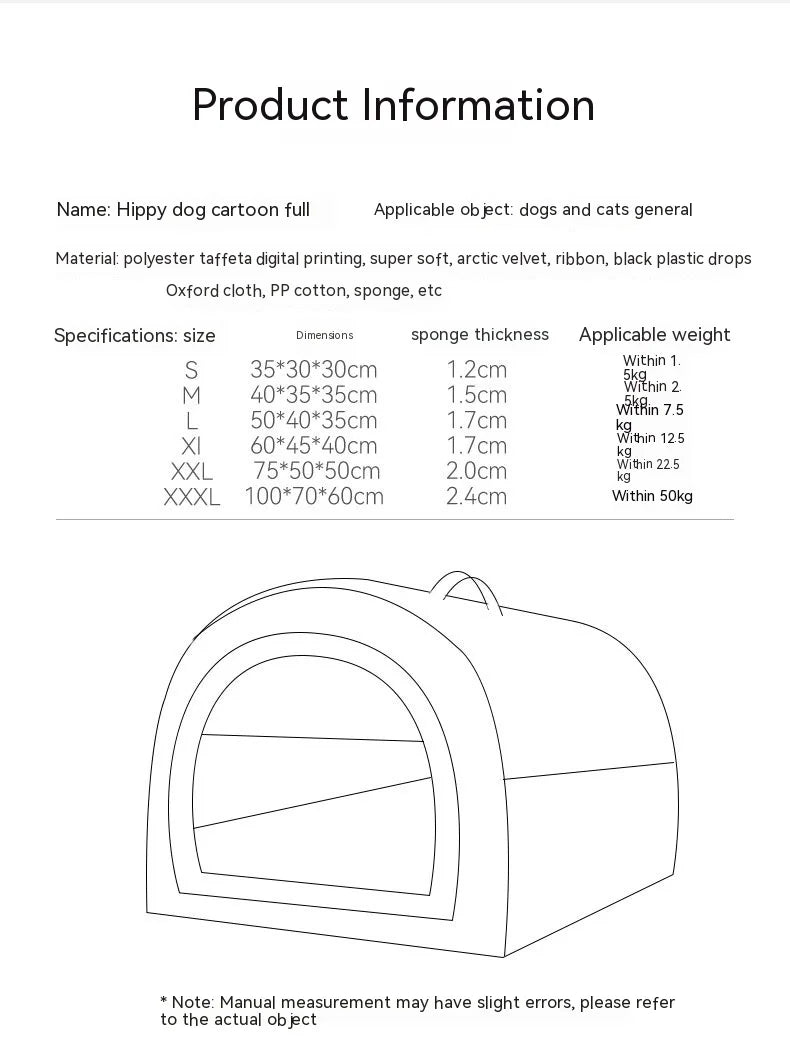 Cozy Arch Pet House 🐾 Soft Enclosed Bed for Cats & Small Dogs