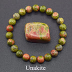 🌈 Natural Stone Energy Bracelet – 8mm Crystal Beads ✨