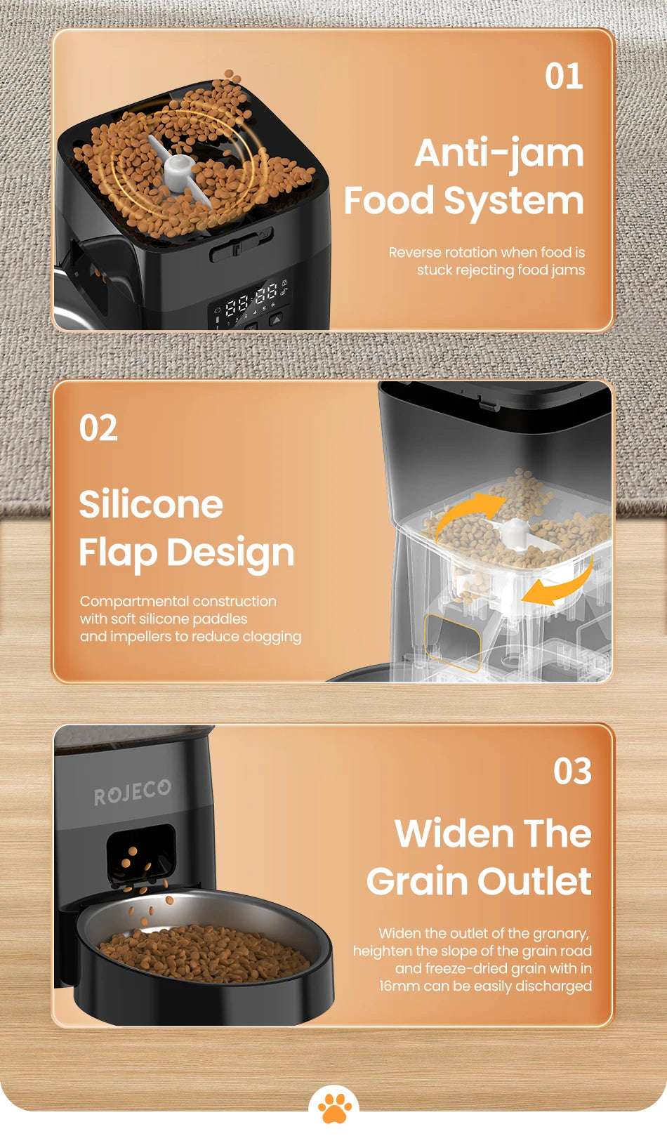 🐾 Automatic Pet Feeder – 2L Smart Button Version