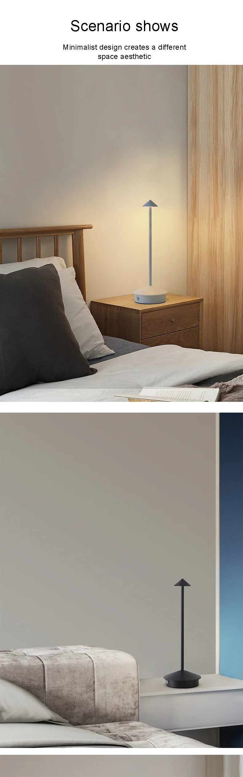 Creative Touch LED Table Lamp – Rechargeable Table Lamp 🌙✨