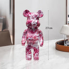 🧸✨ Graffiti Bear Resin Statue – 27cm Artistic Decor Figurine