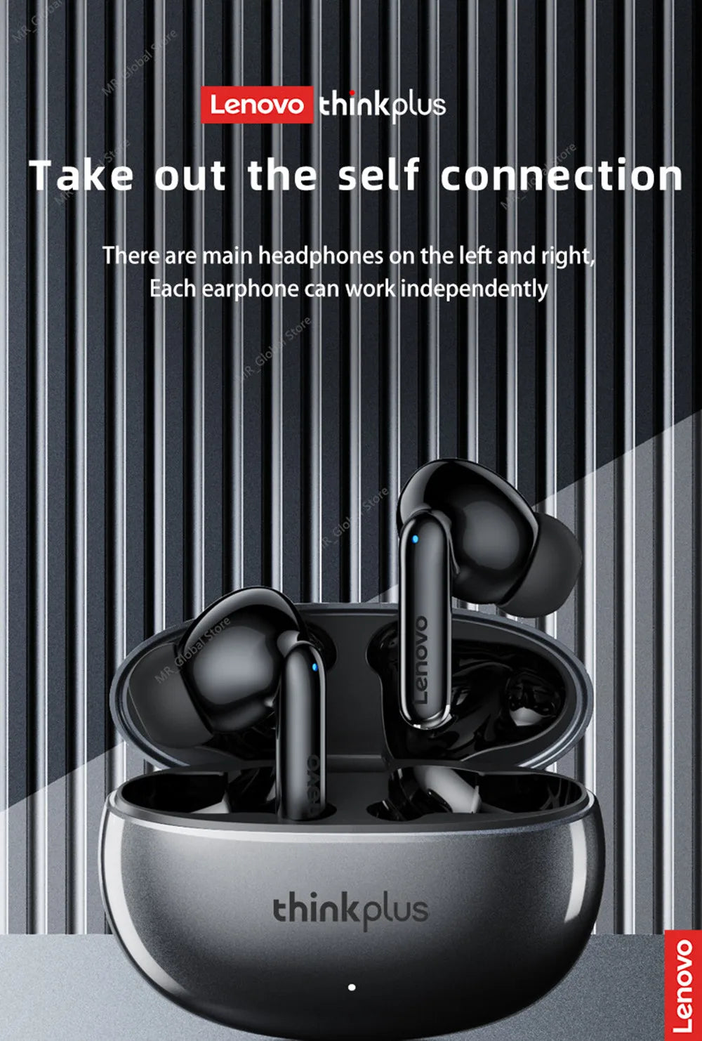 🎧 Lenovo Bluetooth 5.3 Dual-Mixed Stereo Earbuds – Noise Reduction, Deep Bass & Smart Touch Control ✨