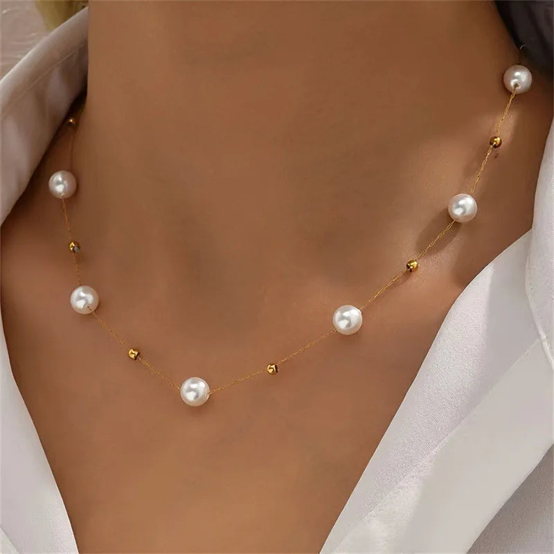 ✨ Pearl Elegance Necklace – Chic Women’s Layered Pearl Jewelry 💖✨