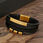 🔥 Leather Wrap Bracelet – Men’s Multi-Layer Wristband (108 Styles) 🔥