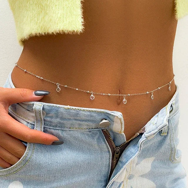 🌟 Double-Layer Pearl Waist Chain – Elegant Body Jewelry for Women ✨💎