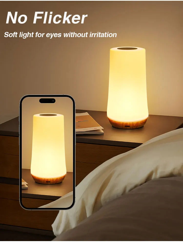RGB Lamp 13 Colours • Touch & Remote Control • Rechargeable – Dimmable Bedside Light