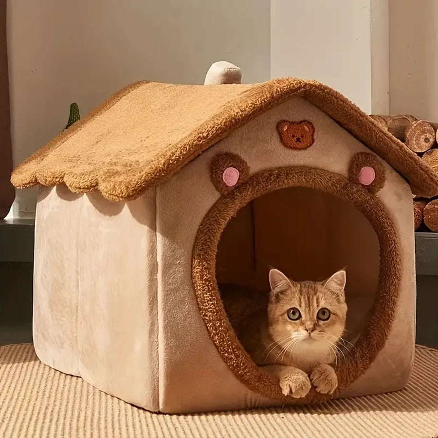 🏡 Cozy Pet House – Warm & Cute Small Animal Cabin 🐶🐱✨