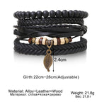 🔥 Men’s Leather Bracelet Collection – Multi-Style Modern Designs 🖤✨