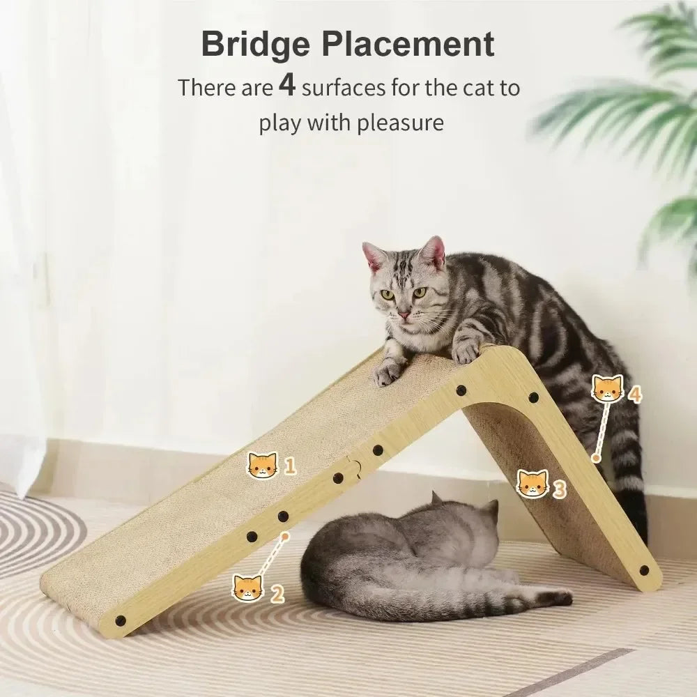 🐾 Cat Corner Scratching Ramp – Vertical Corner Scratcher