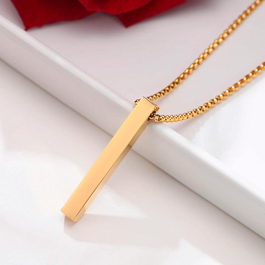 ✨ Minimalist Long Bar Pendant Necklace – Unisex Elegance ✨