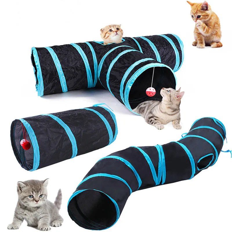 🐾 Multi-Tunnel Cat Adventure Toy – Interactive Play Tunnel for Curious Cats 🐱✨