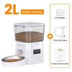 🐾 Automatic Pet Feeder – 2L Smart Button Version