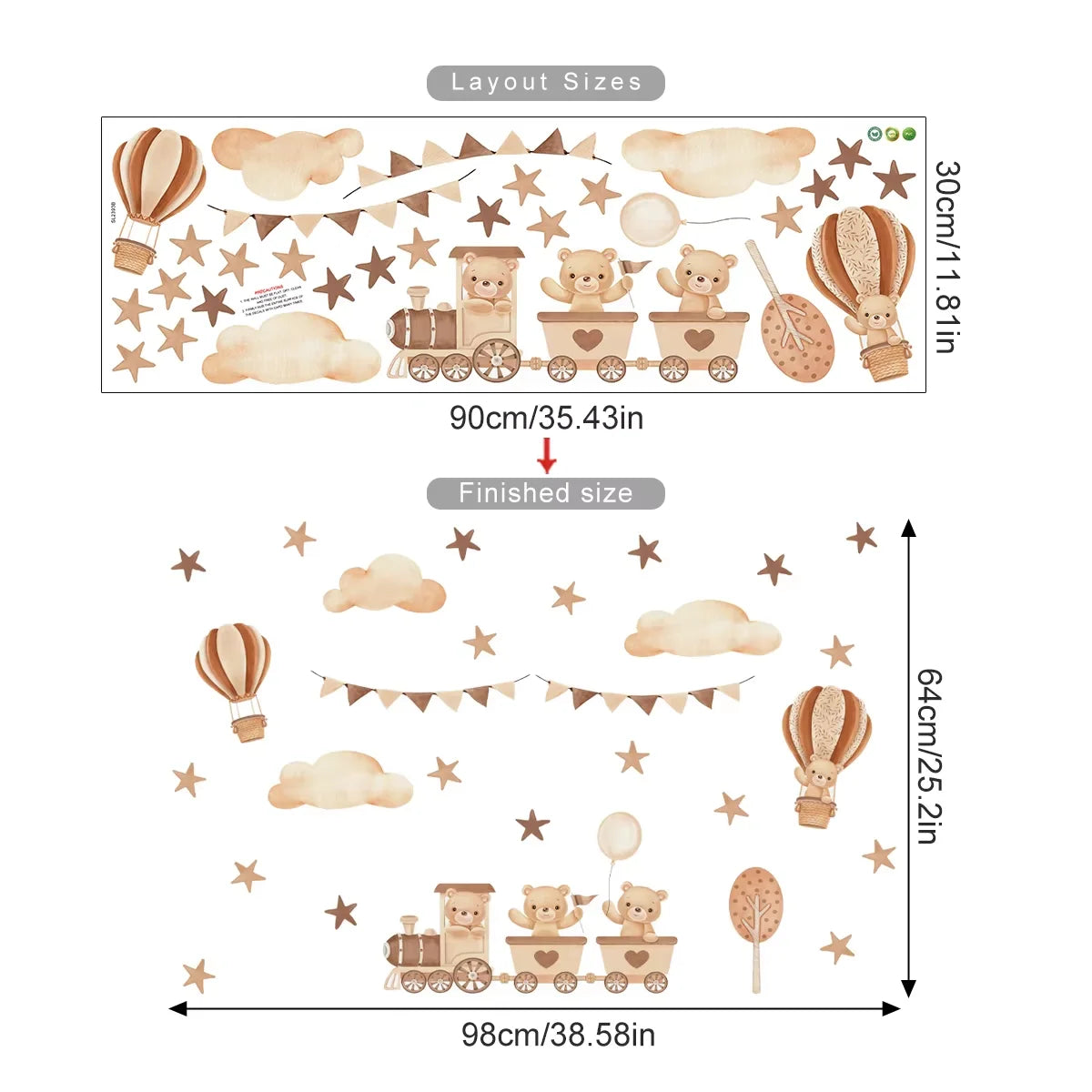 🌈✨ Cute Cartoon Wall Stickers for Kids’ Room (28 Variants)