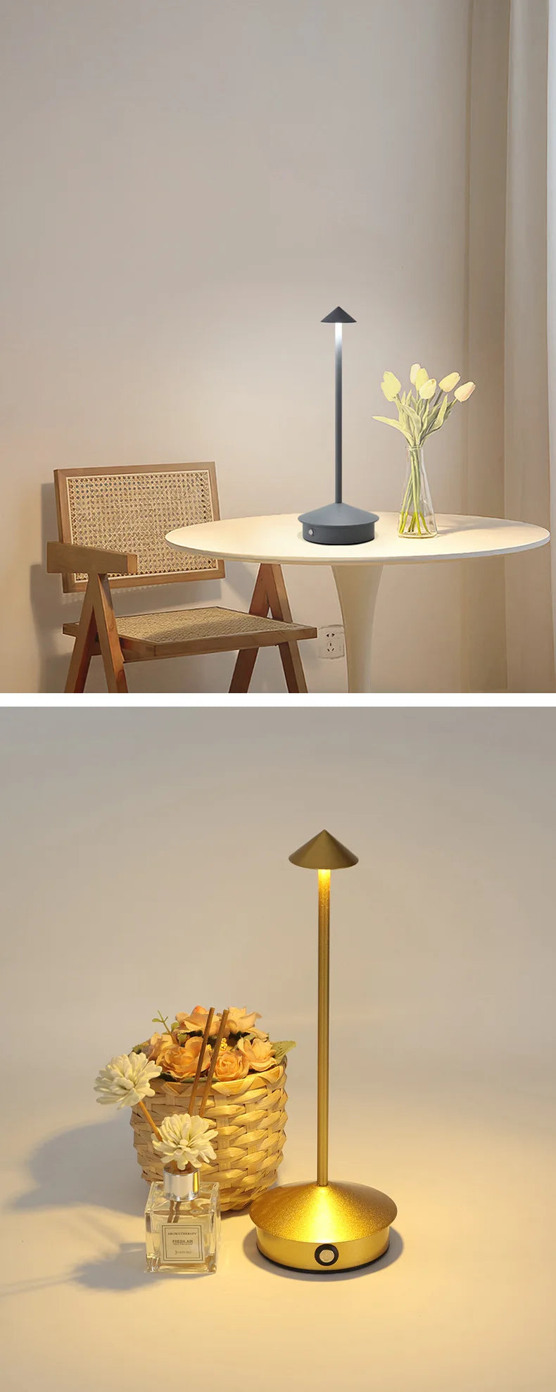 Creative Touch LED Table Lamp – Rechargeable Table Lamp 🌙✨