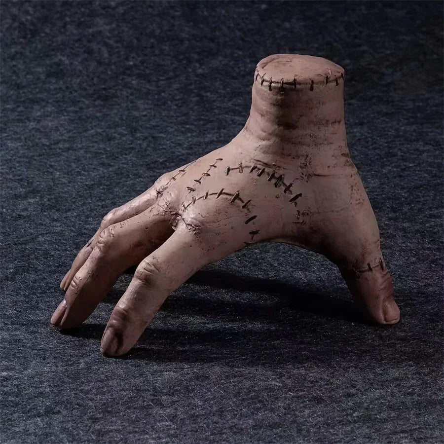 🖤🕷️ “Wednesday’s Thing” Realistic Hand Replica – Creepy Home Décor Prop 🖐️✨