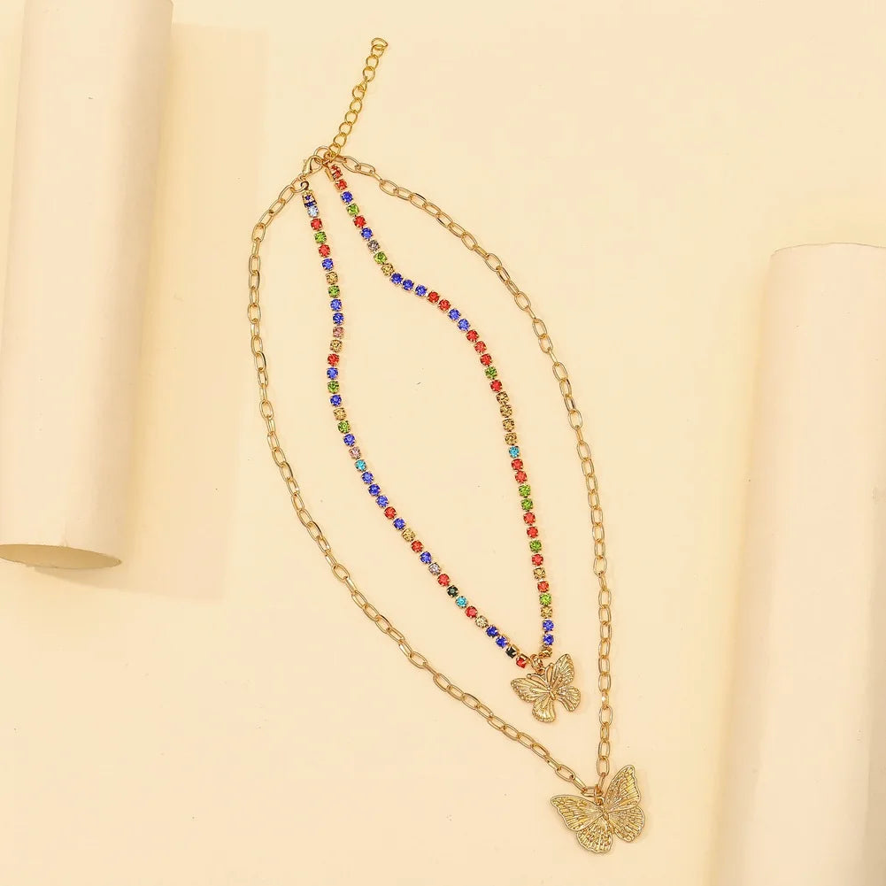 ✨ Vintage Butterfly & Angel Pendant Necklace – Elegant Retro Jewelry for Women 🦋👼