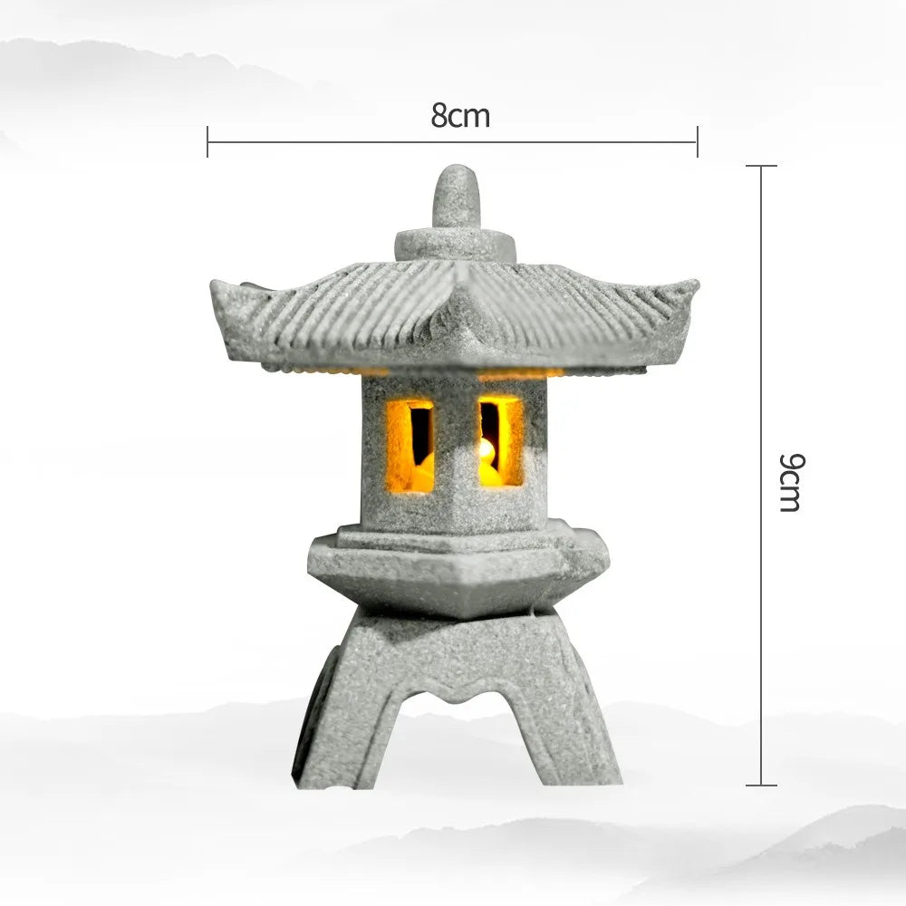 🌙 Mini Zen Pagoda & Lantern Statues – Micro Garden & Aquarium Decor 🏯✨