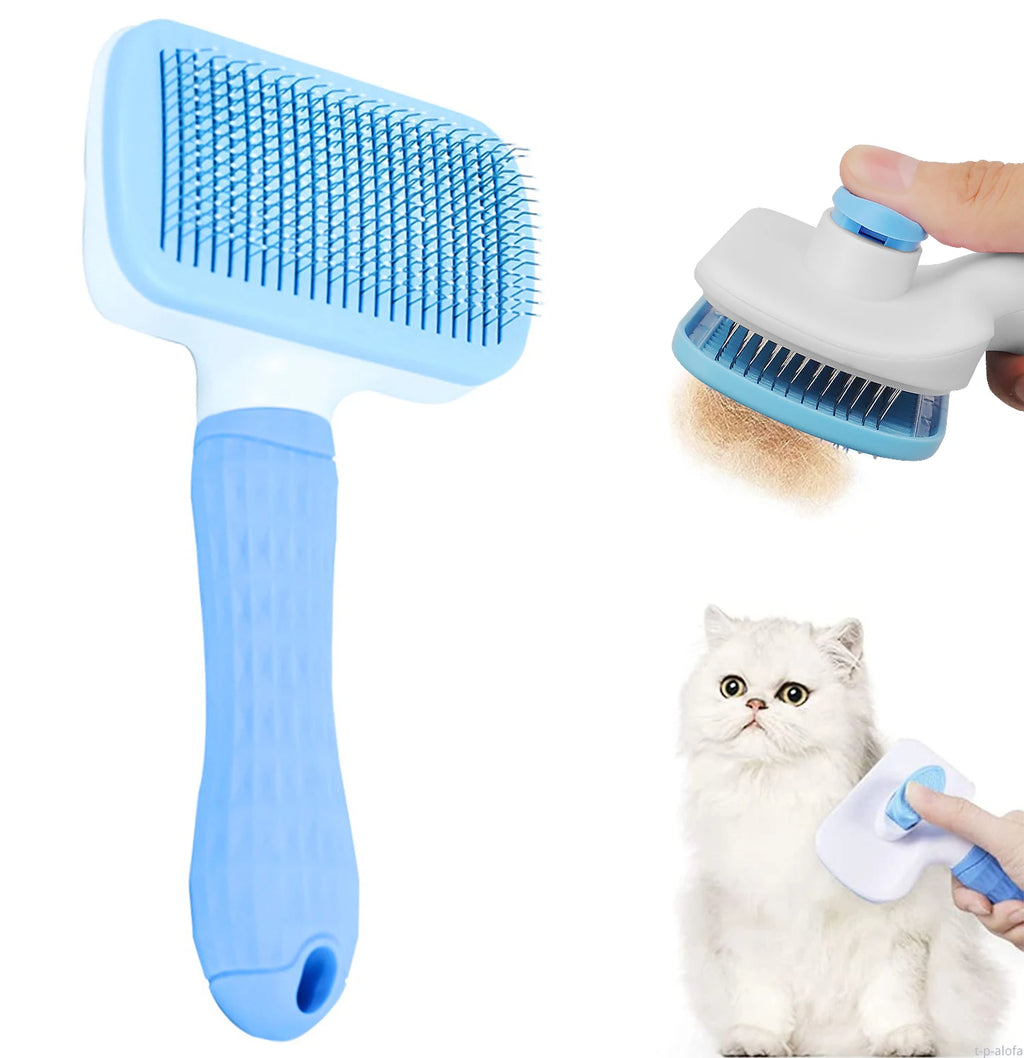 Self-Cleaning Pet Grooming Brush – Anti-Shedding Comb for Dogs & Cats 🐶🐱✨